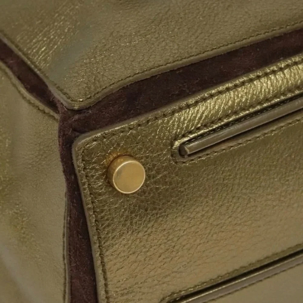 Yves Saint Laurent Large Metallic Bronze Muse Two Bag - Picture 9 of 13